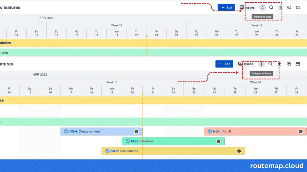 Routemap 1.3.6 release allows you to expand/collapse all lanes