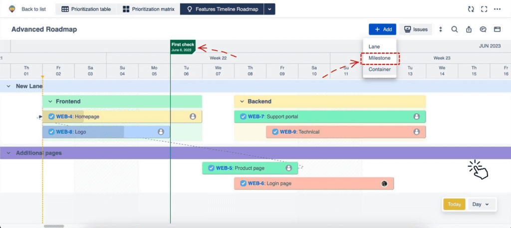 Add milestones to your Jira advanced roadmaps