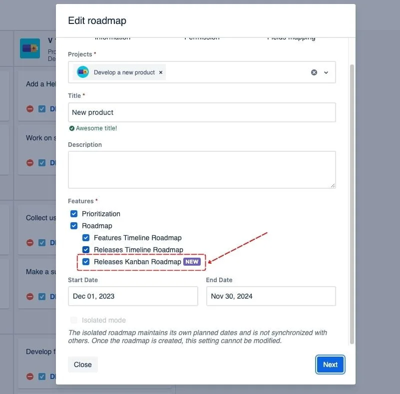 A new option in the settings