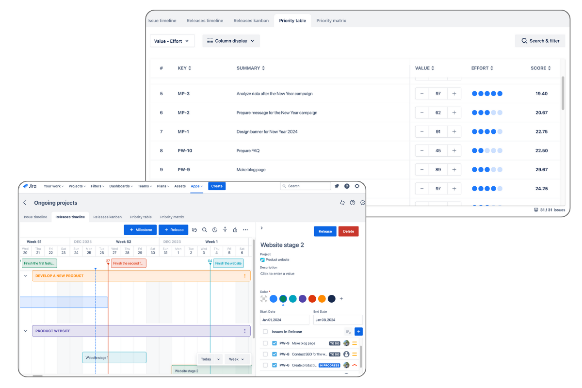 Select and prioritize in project portfolio management